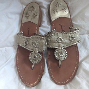 Jack Rogers Women's Gold Glittery Sandals